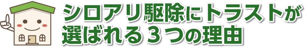 シロアリ駆除にトラストが選ばれる3つの理由